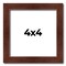 Square Classic Modern Brown Picture Frame - UV Acrylic, Foam Board Backing, Hanging Hardware